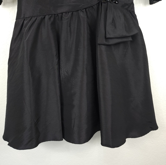 Jessica Howard Mobwife Black Lace Half Sleeve Dress Size 12 - Picture 8 of 13